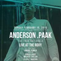 Win Tickets To See Anderson .Paak & The Free National Live At The Roxy – February 15, 2015